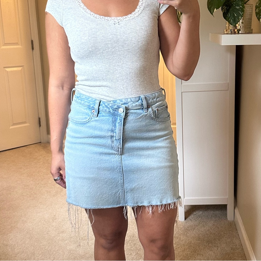 American Eagle Outfitters Light Blue Mini Skirt